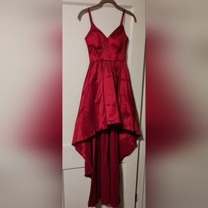 Juniors red formal dress